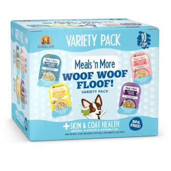 Weruva Weruva Dog Wet - Meals 'n More Woof Woof Floof! Variety Pack Skin & Coat Health (10 pc) 3.5oz