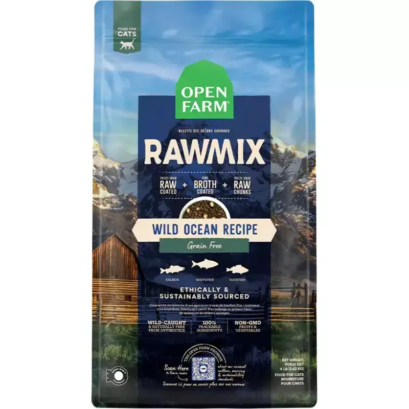 Open Farm Open Farm Cat Dry - Raw Mix Grain-Free Wild Ocean 8lbs