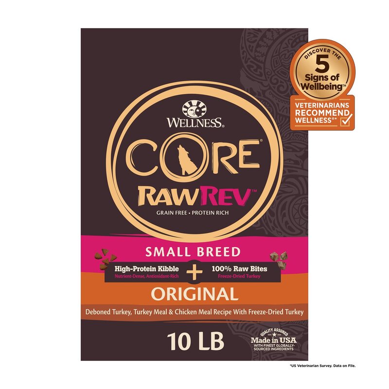 Wellness Wellnes Core Raw Rev Grain Free Small Breed Original 4LB