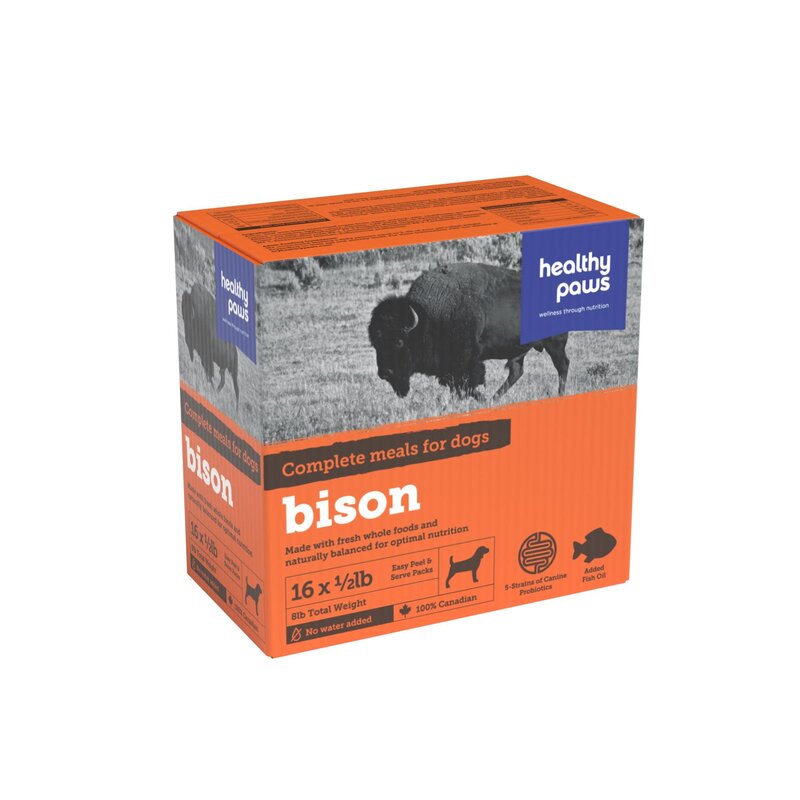Healthy Paws Healthy Paws Complete Dog Dinner Bison 16 x 1/2 lb