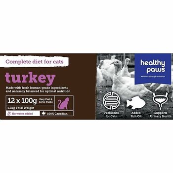 Healthy Paws Healthy Paws Complete Cat Dinner Turkey 12 x 100g