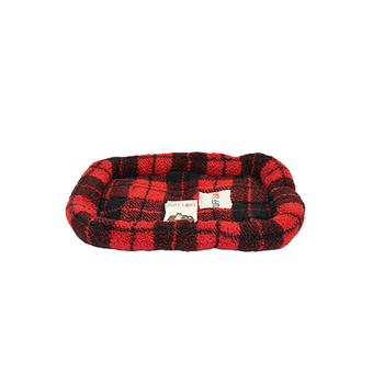 Ruff Love Crate Bed Bolster Style Buffalo Plaid 41" x 26" Dog Bed