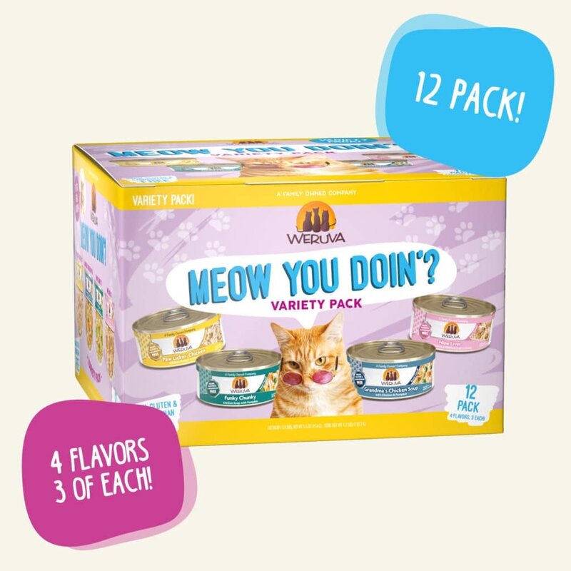 Weruva Weruva Wet Cat Food Variety Pack Meow You Doin? 12 x 3oz cans