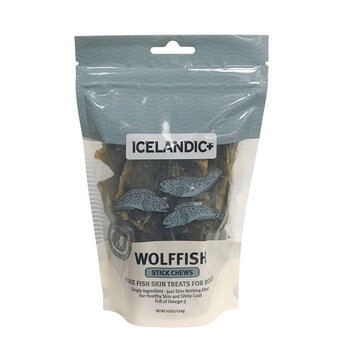 Icelandic + Icelandic + Dog - Wolffish Skin Stick Chews 3oz