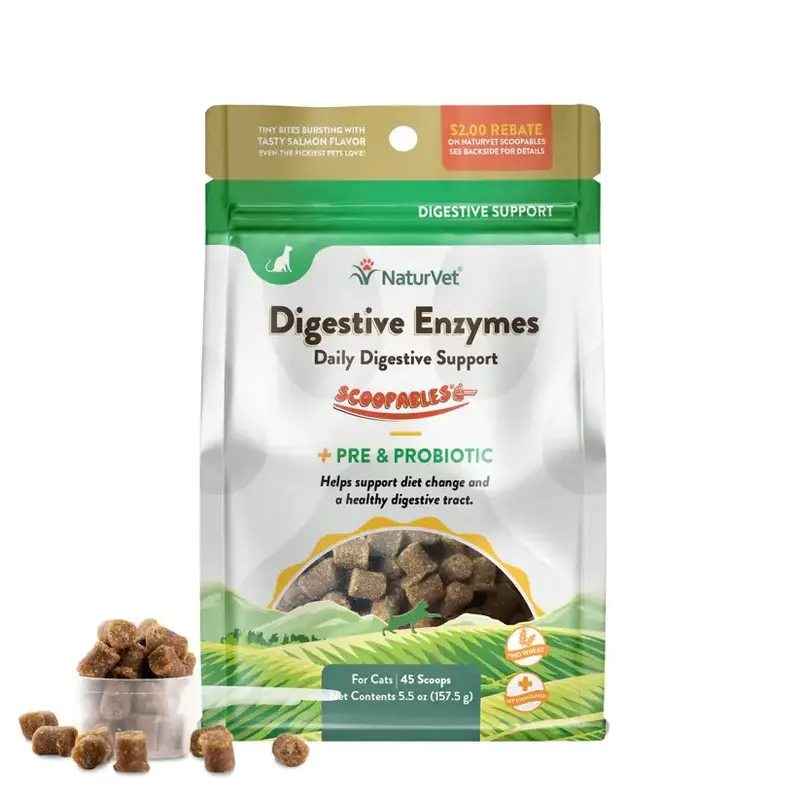 Naturvet NaturVet Cat - Digestive Enzymes Scoopables 5.5oz