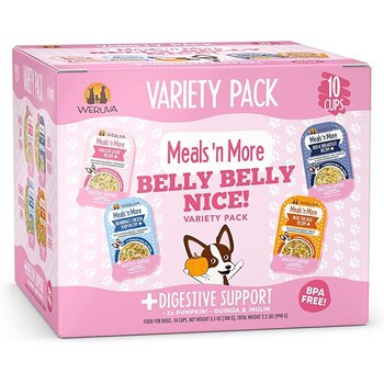 Weruva Weruva Dog Wet - Meals 'n More Belly Belly Nice! Variety Pack Digestive Support (10 pc) 3.5oz