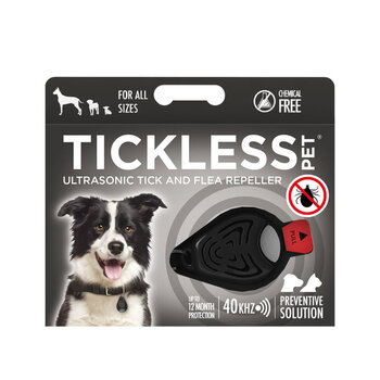 TicklessPet Tickless Pet - Ultrasonic Tick and Flea Repeller (Black)