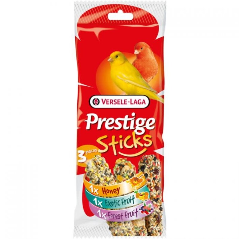 Versele-Laga Versele Laga - Prestige Sticks Honey, Exotic Fruit & Forest Fruit 3pk