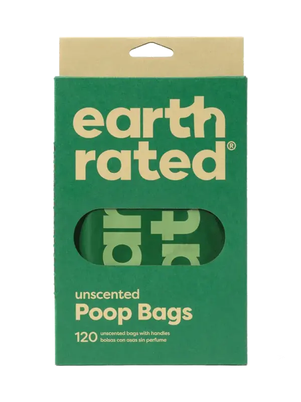 EARTH RATED POOP BAGS Earth Rated - Eco-Friendly Bags Unscented 7"x13.5" 120 Handle Bags