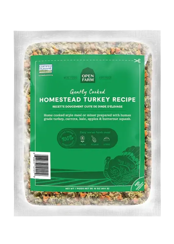 Open Farm Open Farm - HomeStead Turkey Gently Cooked Recipe Frozen Dog Food 16 oz