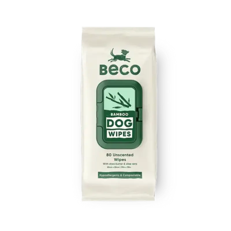 Beco Pets Beco Dog - Bamboo Wipes Unscented (80 pc)
