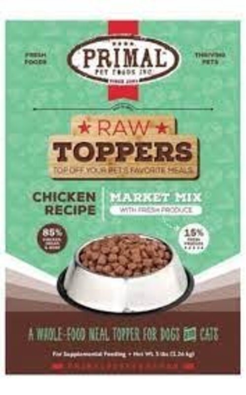 Primal Primal Frozen Dog/Cat - Market Mix Raw Topper Chicken 5lb