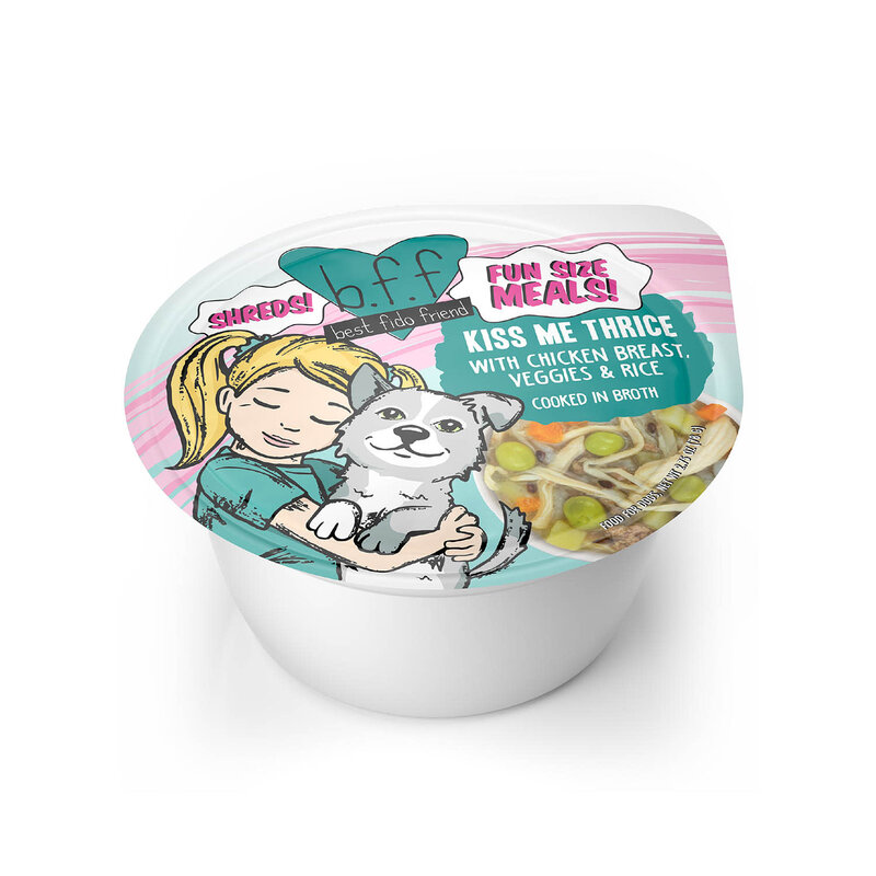 Weruva Weruva Dog Wet - BFF Fun Size Meals "Kiss Me Thrice" Chicken Breast, Veggies & Rice 2.75oz