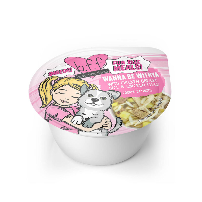 Weruva Weruva Dog Wet - BFF Fun Size Meals "Wanna Be Withya" Chicken Breast, Rice & Chicken Liver 2.75oz