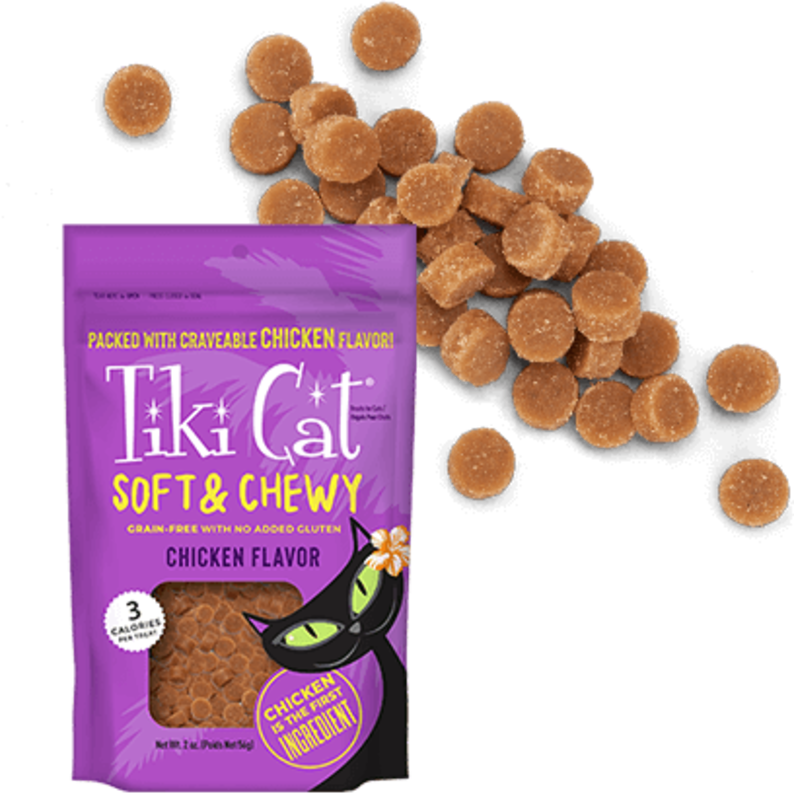 Tiki Cat Tiki Cat Cat Treat - Soft & Chewy Chicken 2oz