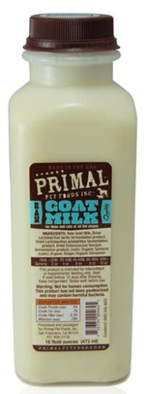 Primal Primal - Frozen Goat Milk Enhanced 16oz