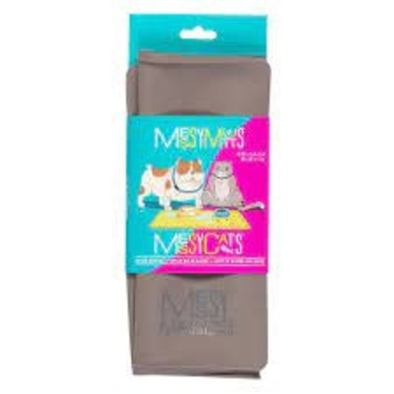 Messy Mutts Messy Mutts Silicone Mat w/ Raised Edges Gray Small Dogs & Cats