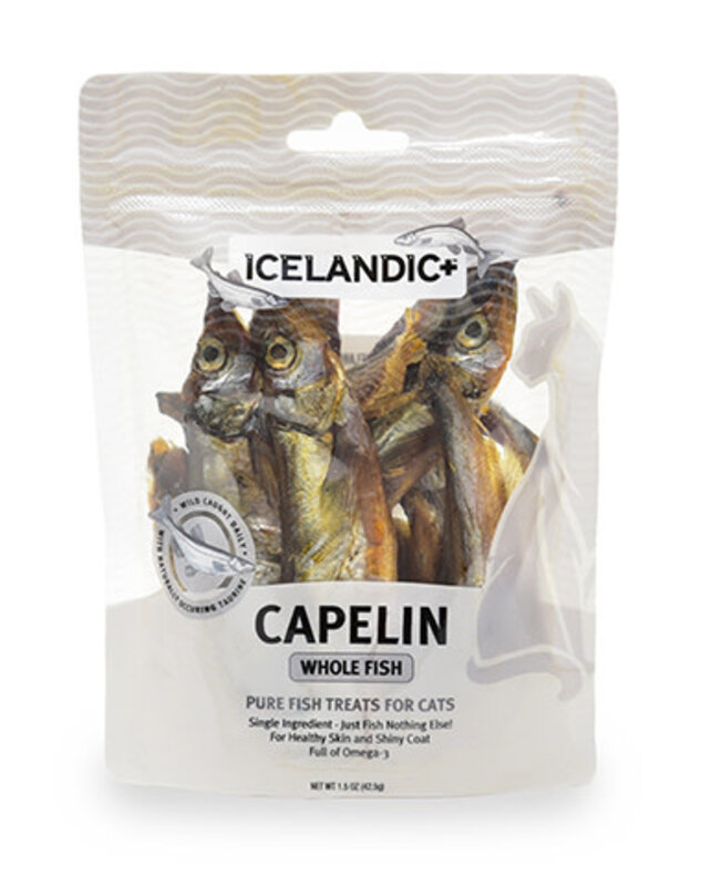 Icelandic + Icelandic+ Fish Treat for Cats - Capelin Whole Fish 1.5 oz