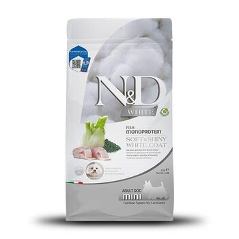 n&d N&D Dog Dry -  Colour Protection White Coat Sea Bass, Fennel & Kelp Adult Mini 4.4Ibs