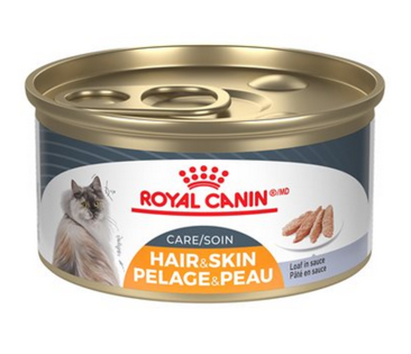 Royal Canin Royal Canin Cat Wet - Hair & Skin Loaf in Sauce 3oz