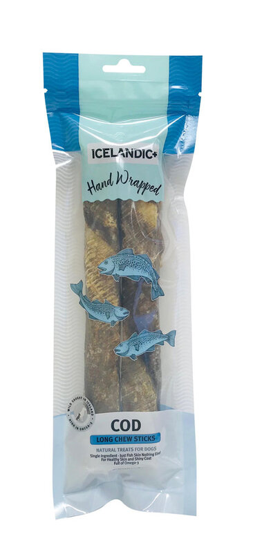 Icelandic + Icelandic+ Dog - Cod Skin Chew Stick 10" (2 pc)