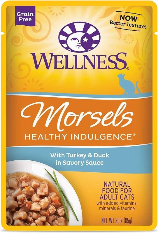 Wellness Wellness® Healthy Indulgence® Morsels With Turkey & Duck in Savory Sauce Wet Cat Food  3 oz