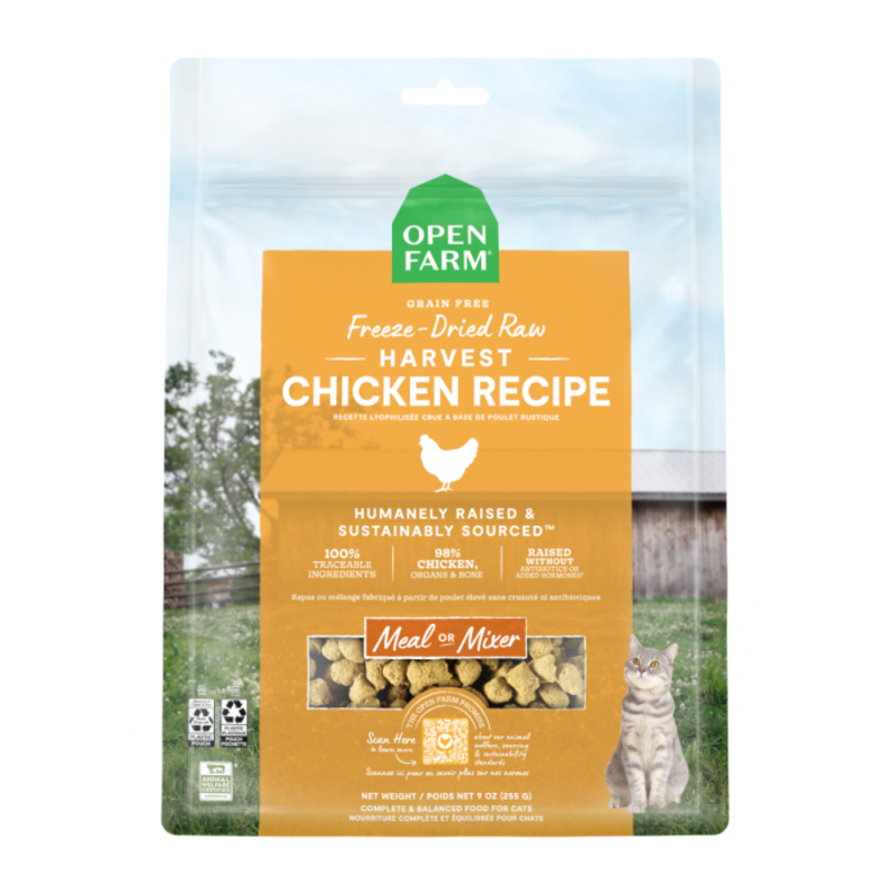 Open Farm Open Farm Cat - Freeze-Dried Raw Grain-Free Chicken Morsels 3.5oz