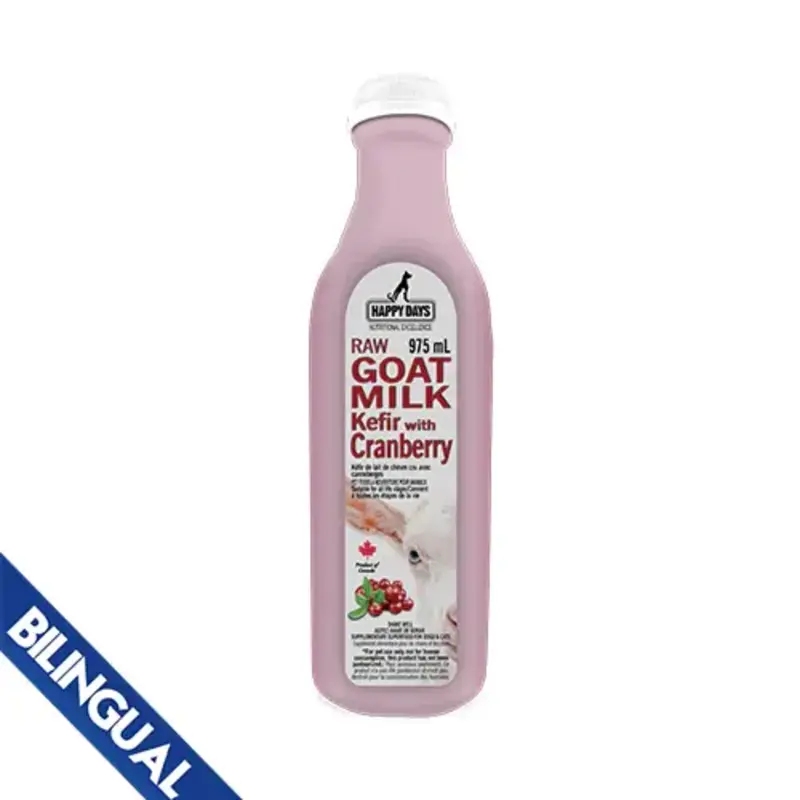 Happy Days Dairy Happy Days - Raw Goat Milk Kefir with Cranberry 975ml Frozen for Dogs & Cats