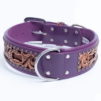 ANGEL PET SUPPLIES Angel San Antonio 26" Collar Purple Trim