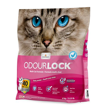 OdourLock Odourlock Cat - Ultra Premium Multi-Cat  Baby Powder Scented Clumping Litter 6kg