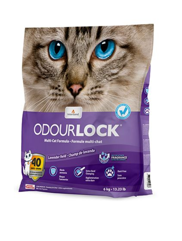 OdourLock Odourlock Cat - Ultra Premium Multi-Cat Lavender Clumping Litter Cat 6kg