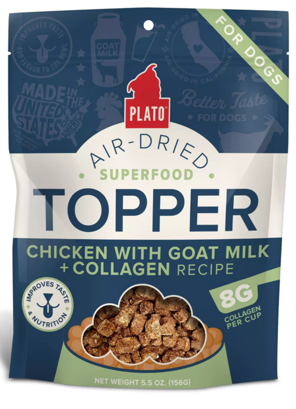 Plato Plato Pet Treats Food Topper Chicken with Goat Milk & Collagen 156g