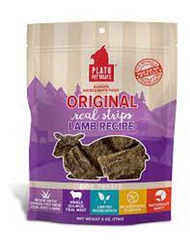 Plato Plato Pet Treats Original Real Strips Lamb Recipe 170g