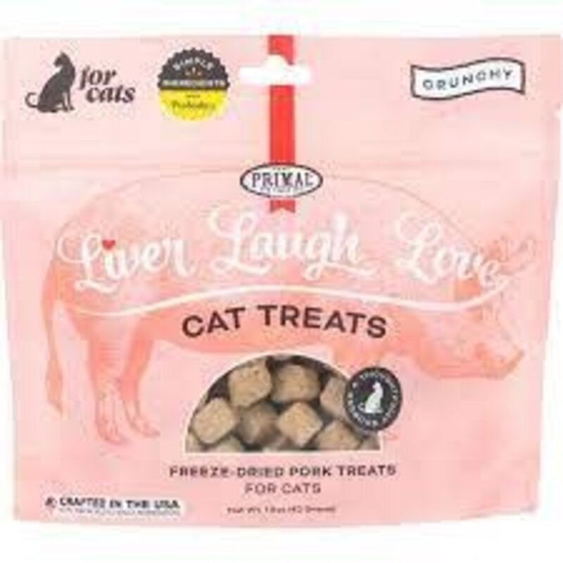 Primal Primal Cat Treats - Liver Laugh Love Freeze-Dried Pork 1.5oz (43g)