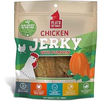 Plato Plato Pet Treats Chicken Jerky with Pumpkin