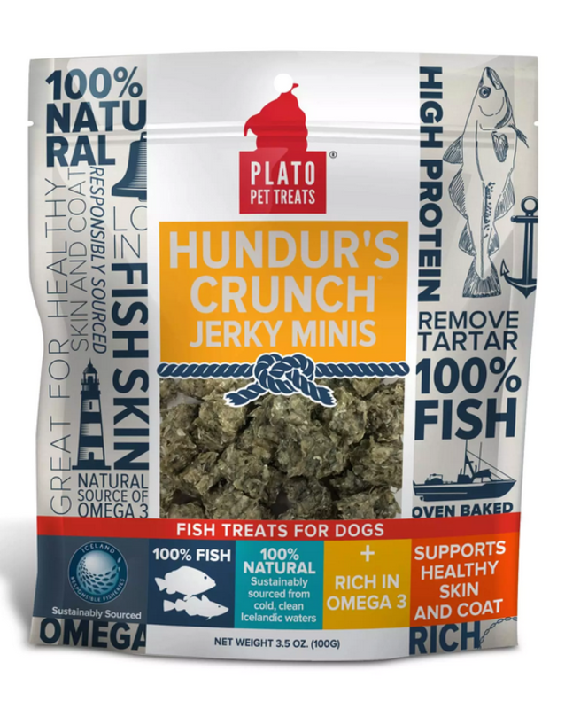 Plato Plato Pet Treats Hundur's Crunch Jerky Minis 99g