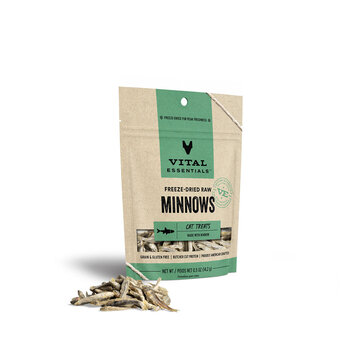 Ve Vital Essentials Vital Essentials Cat Treat - Freeze Dried Raw Minnows 0.5oz