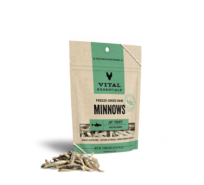 Ve Vital Essentials Vital Essentials Cat Treat - Freeze Dried Raw Minnows 0.5oz