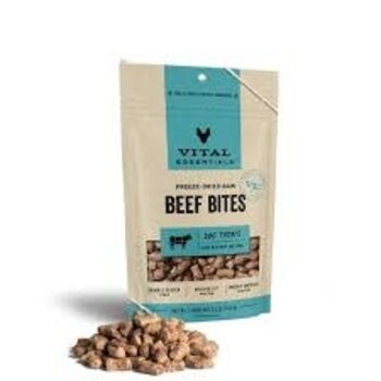 Vital Essential Vital Essentials Freeze Dried Raw Beef Bites Dog Treats 2.5oz