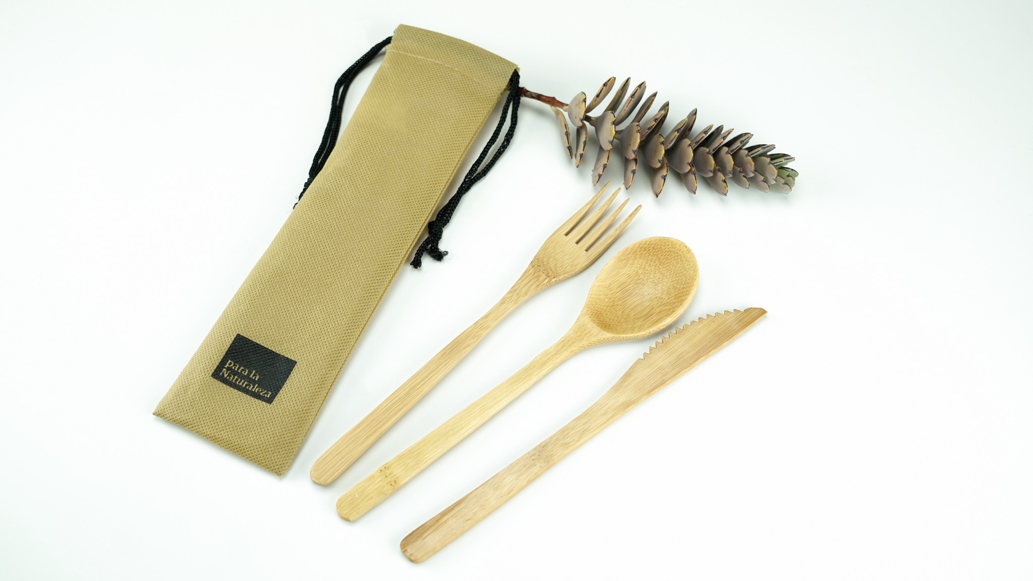 Para la Naturaleza bamboo utensil set