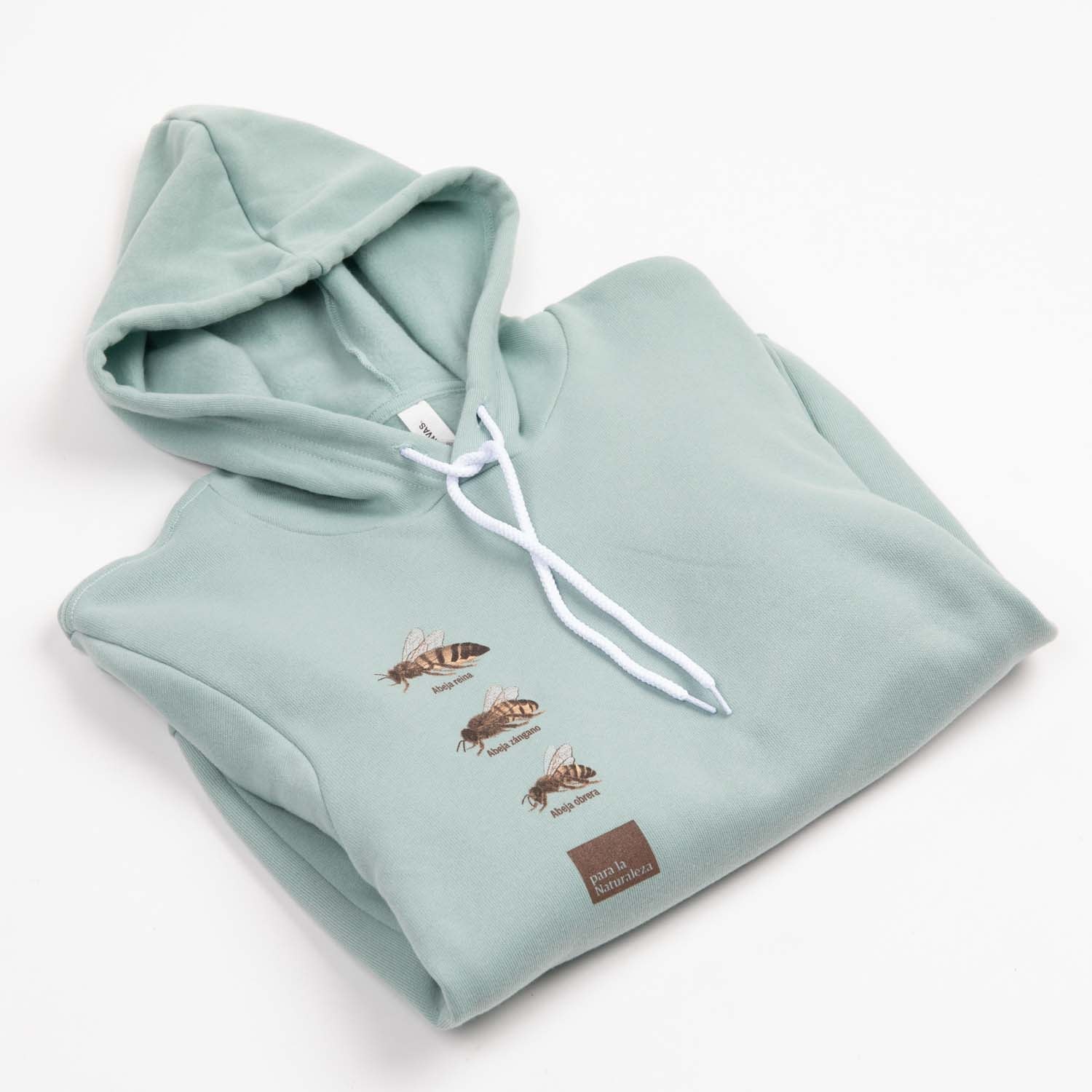 Hoodie azul adultos - Trio abejas