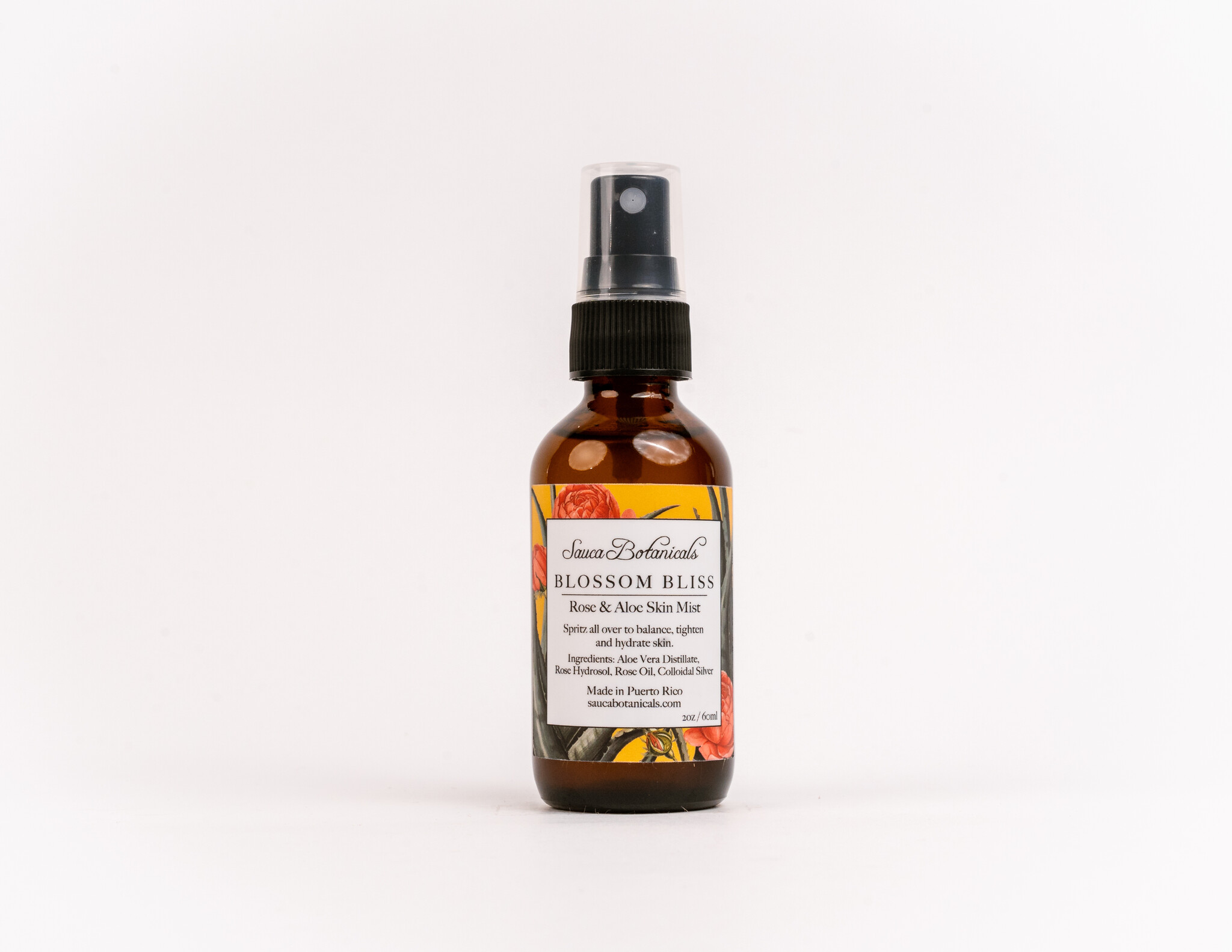 Sauca Botanicals Blossom Bliss Rose & Aloe 2oz.