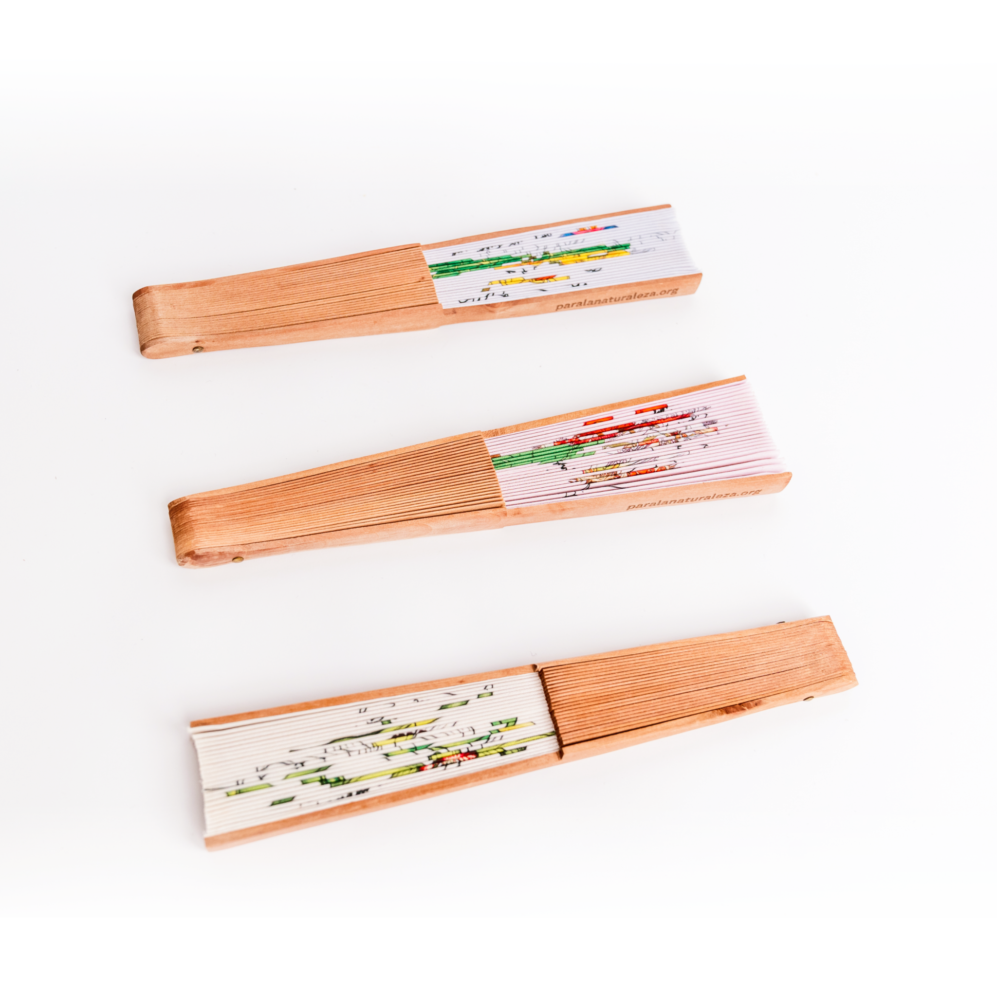 Abanico de mano PLN Abey amarillo