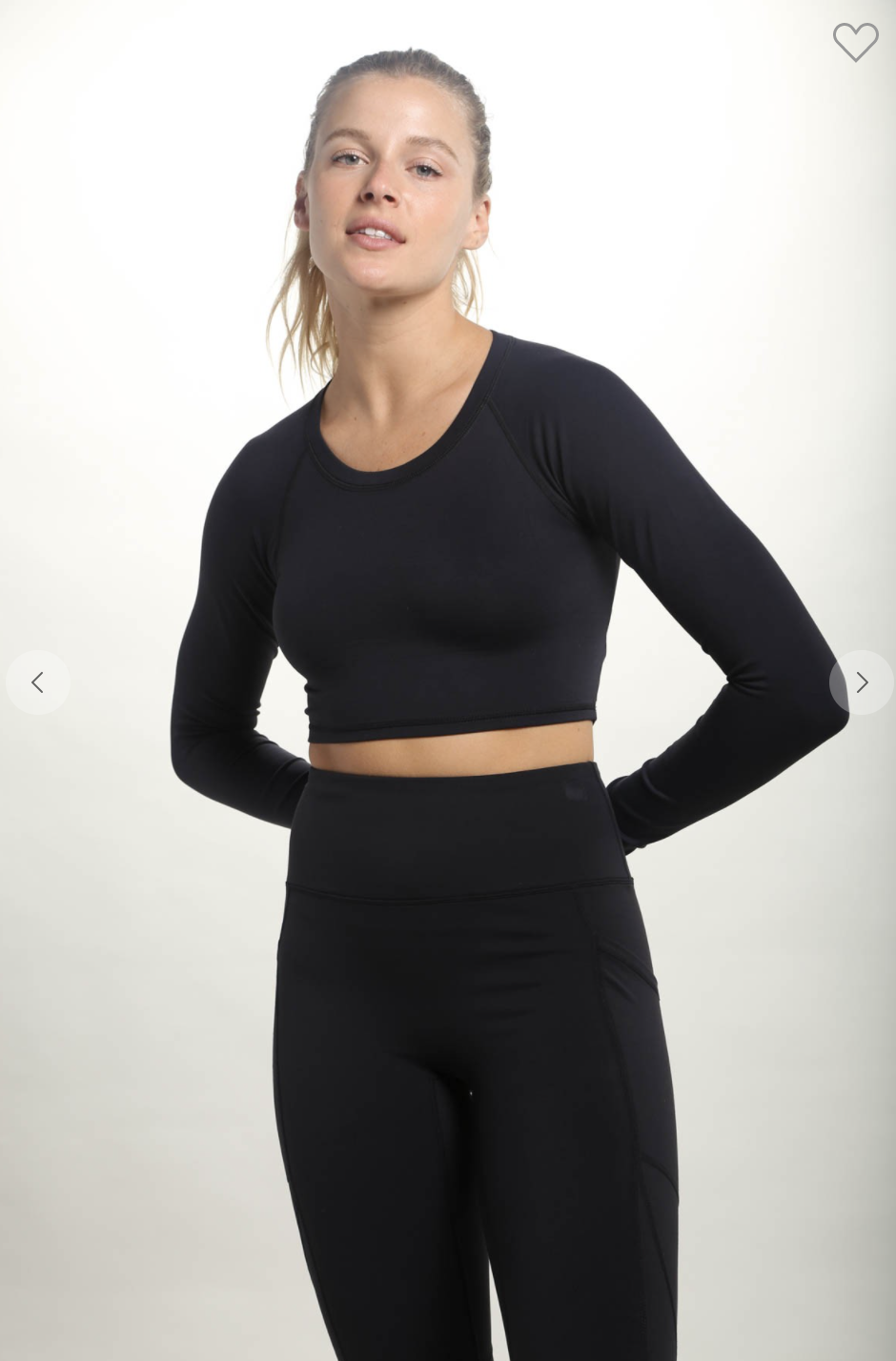 Newport Active Long Sleeve Cut Out Top Black