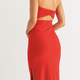 Red Tube Twist Midi Dress