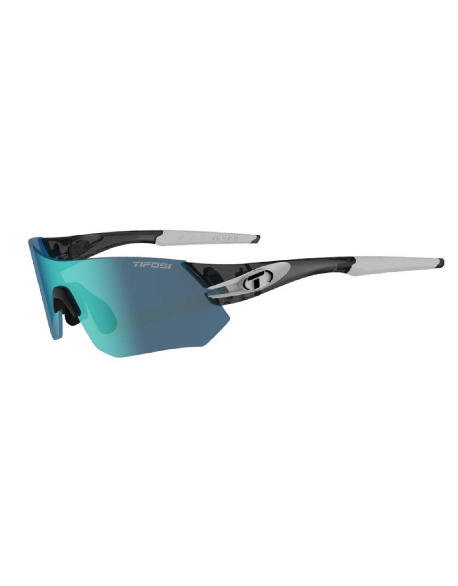 Tifosi Optics Tsali, Crystal Smoke/White Interchangeable Sunglasses - Clarion Blue/AC Red/Clear
