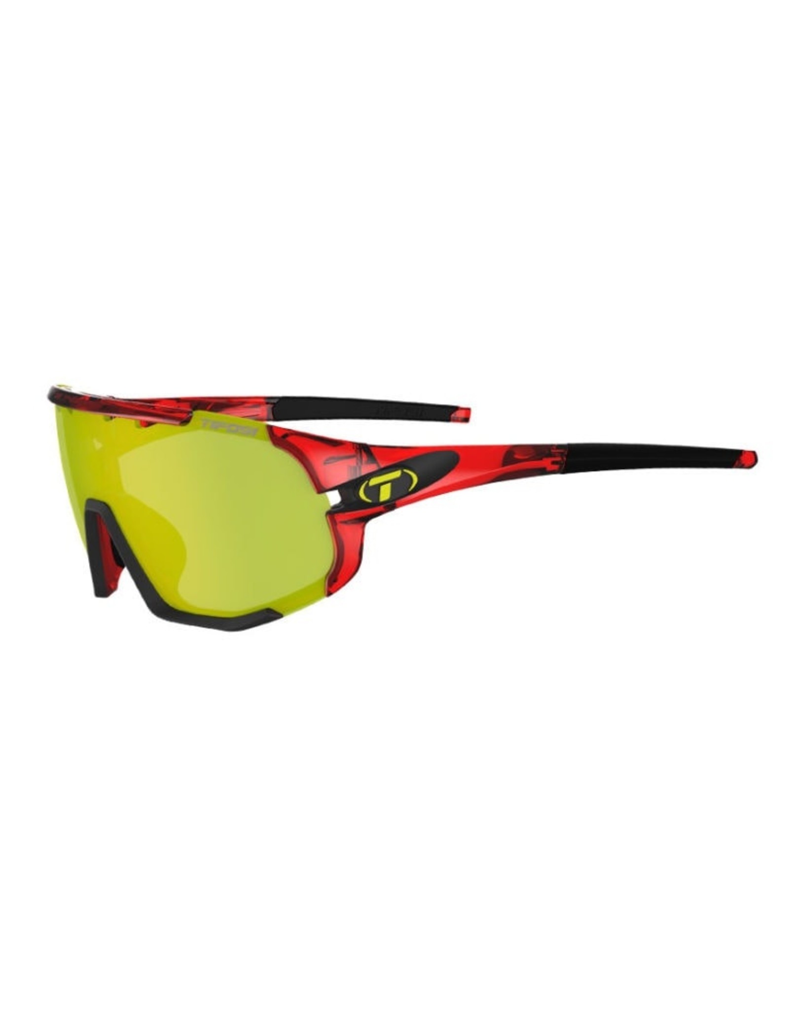 Tifosi Optics Sledge, Crystal Red Interchangeable Sunglasses - Clarion Yellow/AC Red/Clear