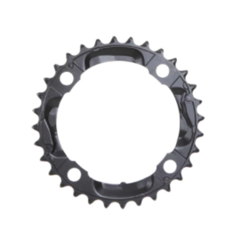 Shimano Shimano, Y1LD98090, 36T, 9sp, BCD: 104mm, 4 Bolt, Deore FC-M590, Middle Chainring, For 26/36/48, Aluminum, Black