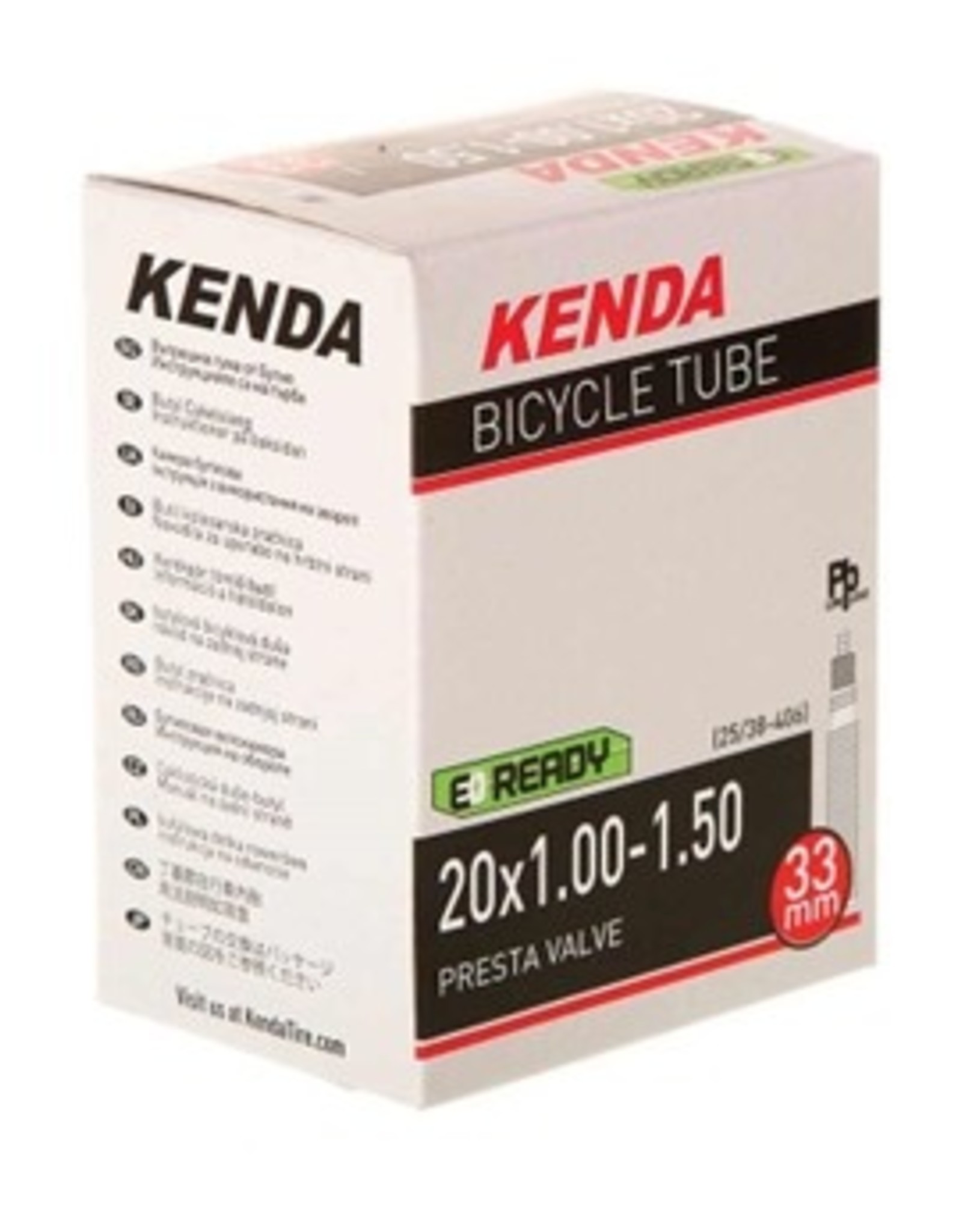 Kenda, Presta-Removable Valve Core, Tube, Presta, Length: 48mm, 26'', 3.50-4.50
