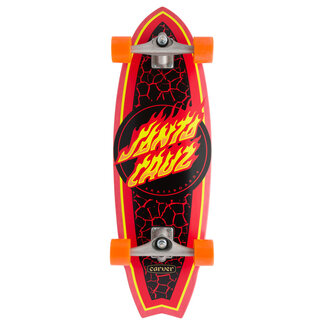 Flame Dot Shark 9.85in x 31.52in Carver Surf Skate Cruzer Santa Cruz